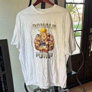 White Graphic T-Shirt Donald Pump